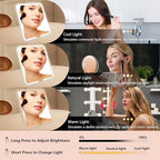 Travel Makeup Bag with LED Mirror Travel Makeup Organizer with 3 Lighted Settings (Yellow / With LED Mirror Only)