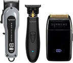 Supreme Trimmer 3-in-1 Barber Bundle | Pro Clipper Lite, DLC T-Shaper Trimmer, Crunch Lite Foil Shaver | Professional Beard Trimmer/Clipper Kit | Value Bundle 1