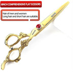 5.5/6 /7 Inch Purple Dragon Knight Professional Japanese Hair Scissors Barber Scissors Set (6 inch 4pc)