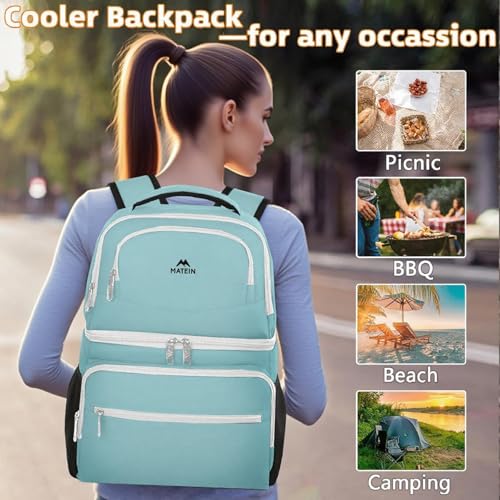 26 Cans Insulated Backpack Cooler (Cyan / 26 Cans)