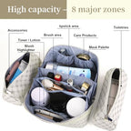 Travel Makeup Bag Cosmetic Bags for Women (A-8-White)