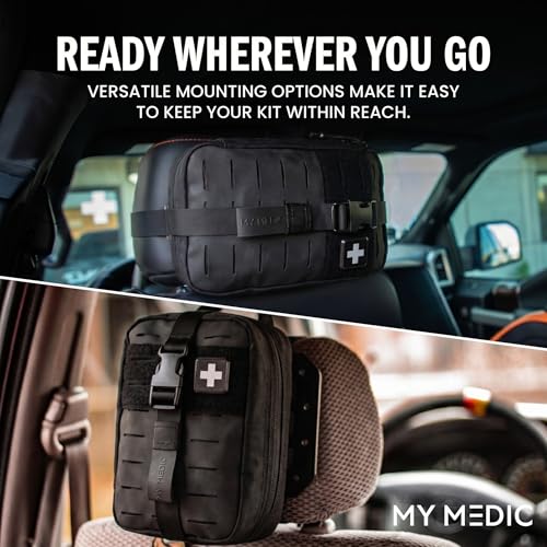 MyFAK PRO Tactical IFAK Trauma Kit & First Aid Kit with Tourniquet (Black / PRO)