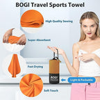 Microfiber Travel Sports Towel (Orange / XL:72''x32''+16''x16'')