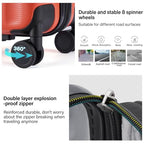 Expandable Hard Shell Luggage Sets (3 Pc Set EXT (20/24/29) / Orange)