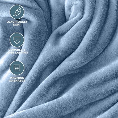 Fleece Blanket Luxury Microplush (King / 07 - Coronet Blue)