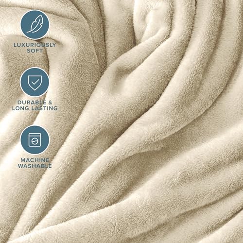 Fleece Blanket Luxury Microplush (Throw XL / 20 - Oyster)