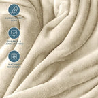 Fleece Blanket Luxury Microplush (Throw XL / 20 - Oyster)