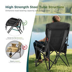 Oversized Camping Chair for Adult Lawn Chair for Outdoor Camping (Black)