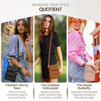 leather Crossbody Purses for Women (Plus / Red)