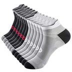 Ankle Compression Socks for Men & Women (Small-Medium / Black+ Grey (6 Pairs))