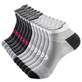 Ankle Compression Socks for Men & Women (Large-X-Large / Black+ Grey (6 Pairs))