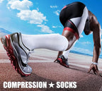 Compression Socks for Women & Men Circulation (XX-Large / 05 White/White/White)