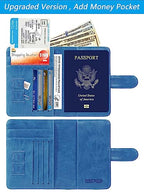 Passport Holder Cover Wallet RFID Blocking (Blue / Passport Covers)