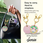 x Sanrio Keychain Case Compatible with Apple AirTag (Floral Pochacco)