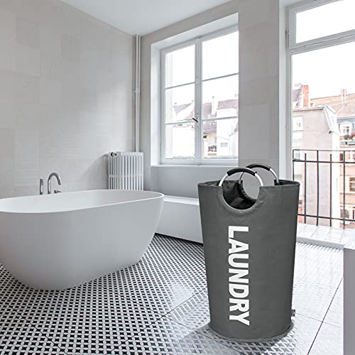 90L Large Laundry Basket Bag (Dark Grey / 90L)