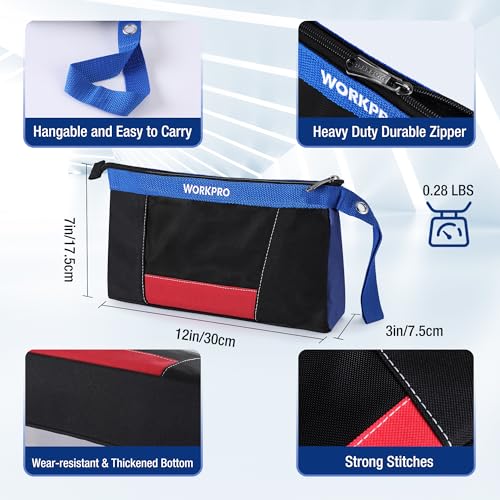 12" Tool Pouches with Zipper (Black)