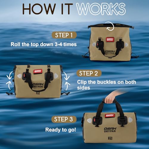 Waterproof Duffel Bag (Brown / 25L)
