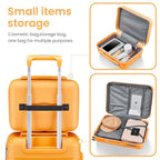 4 Piece Expandable Hardshell Pink Luggage Sets with Spinner Wheels (A#Orange / 4 Piece Set)