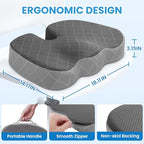 Memory Foam Office Chair Seat Cushion (Large / Dark&light Grey)
