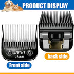 Dog Grooming Replacement Blades Compatible with Andis Dog Clippers (Black-5/8"HT-2PCS / Black)
