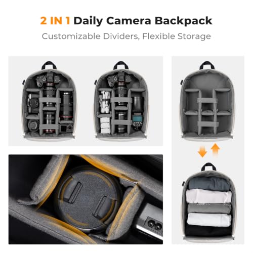 Camera Backpack (08-beige&black)