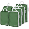 6 Set Compression Packing Cubes (Green-6pcs / Set of 6)