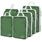 6 Set Compression Packing Cubes (Green-6pcs / Set of 6)