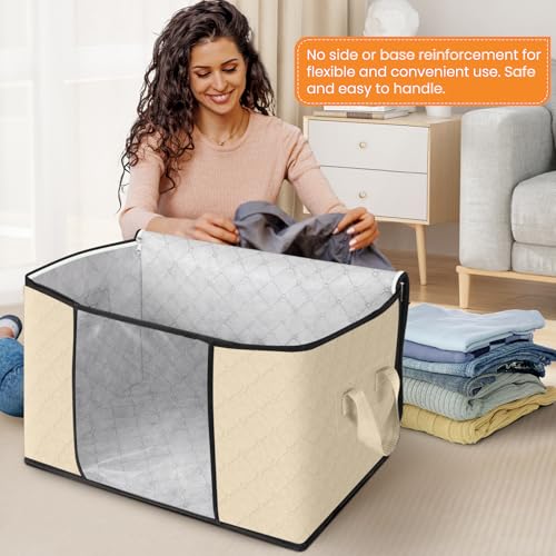 90L Clothes Storage (4 Pack-90l / Beige)