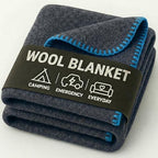 JMR Wool Camping Blanket (Navy / 66x90)
