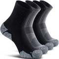 Unisex Cushioned Compression Sport Quarter Socks (X-Large / 4-pairs (Black2,grey2))