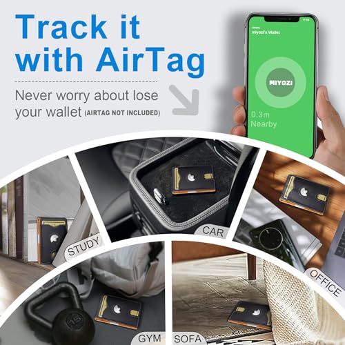 Airtag Wallet for Men (Leather Black006)