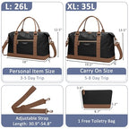 Women Travel Duffle Bags (Black / Large)