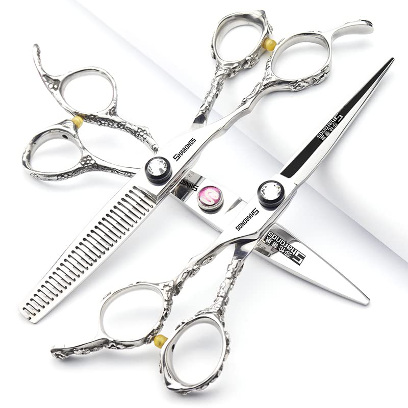 6 Inch Professional Hairdresser Scissors Left Handed Hairdresser Scissors Set (6-inch 3pc-b)
