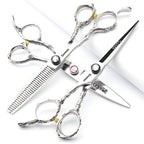 6 Inch Professional Hairdresser Scissors Left Handed Hairdresser Scissors Set (6-inch 3pc-b)