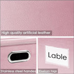 Large Stackable Storage Bins with Lids [5 (Pink / Large(5-Pack))