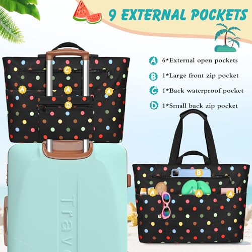 Extra Large Beach Bags for Women (Color Wave Point)