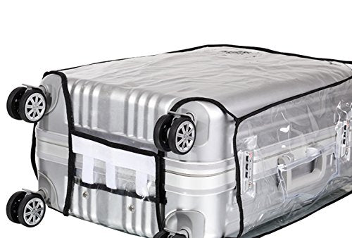 Luggage Protector Suitcase Cover PVC Waterproof Travel Suitcase Fits Most 20" to 30" (28" (19.7"L x 12.2"W x 28.3"H))