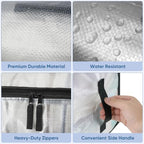 48 Pack Oversized Moving Bags with Reinforced Handles (Clear / 48-Pack)