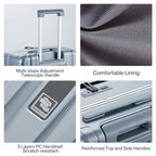 20 Inch Carry On Luggage Hard Shell Suitcases with Wheels Luggage Suitcase Travel Luggage for Women Men Rolling Luggage Bags for Business Trip Weekender (20 Inch / Grey Upgrade)