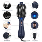 One Step Hair Dryer Brush and Styler Volumizer (Prussian Blue / 2.3" Oval Barrel)