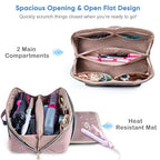 Large Hair Tools Travel Bag with Iron Mat (Style A - Large / Pink)
