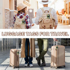 2Pcs Cat Luggage Tags for Suitcase (Funny-cat Floral)