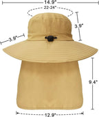 Outdoor Sun Hats with Stowable Neck Flap - Image 5