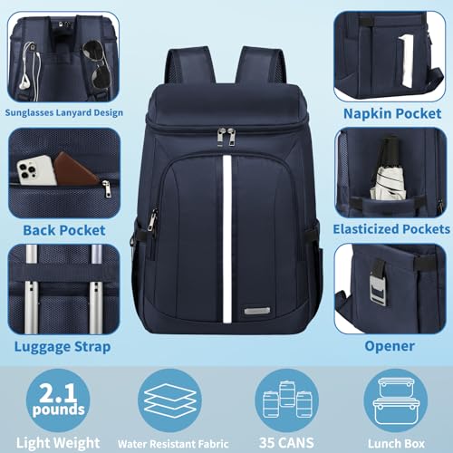 Cooler Backpack for Women Men (Blue)