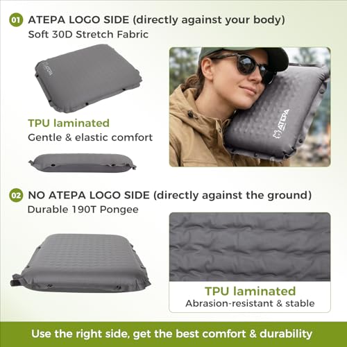 Inflatable Seat Cushion (XL - 2 Pack Grey)