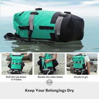30/40/55L Waterproof Dry Backpack & Phone Case - Large Floating Dry Bag for Kayaking, Travel, Hiking, Fishing, Camping, Motorcycles & Beach, Heavy-Duty Roll Top Men/Women (Teal) (Teal / 30L)