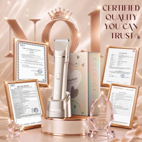 5-in-1 Bikini Trimmer for Women, Birthday Gifts for Women, Gift Set (Gold)