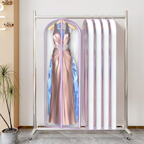 Dress Bags for Gowns Clear Wedding Dress Garment Bag 72 in (72"-2pcs)