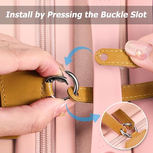 3 Pack Luggage Tags for Suitcases Bag Tag (Brown Airplane)