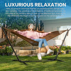 Double Hammock with Stand for Outside (Mayan Desert)
